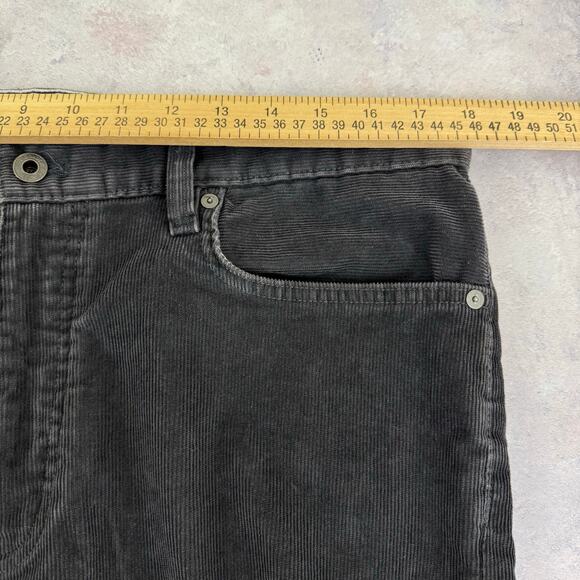 Eddie Bauer Corduroy Pants Men's 34x32 (Act 35x30) Gray Straight Leg Relaxed - Picture 10 of 12